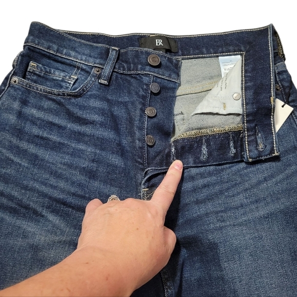 NWT Banana Republic Button Fly Straight J High Rise Blue Jeans Women's  Size 27 - Picture 9 of 12
